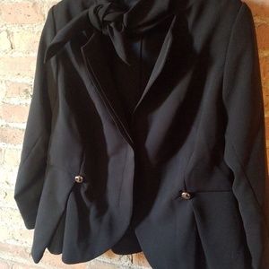 NWT - Eloquii Tie Neck Peplum Blazer - 22